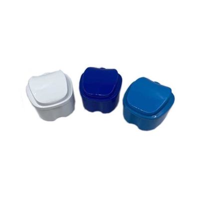 Boîte de rangement en plastique de dentier moulage par par injection de taille faite sur commande multiple de couleur