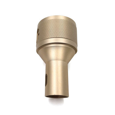 Connecteur coaxial moleté anodisé par usinage fait sur commande en aluminium de cuivre de commande numérique par ordinateur
