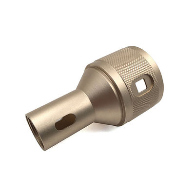 Connecteur coaxial moleté anodisé par usinage fait sur commande en aluminium de cuivre de commande numérique par ordinateur