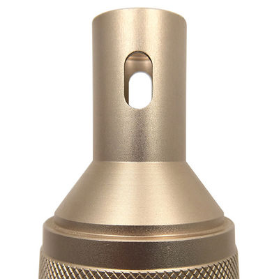 Connecteur coaxial moleté anodisé par usinage fait sur commande en aluminium de cuivre de commande numérique par ordinateur