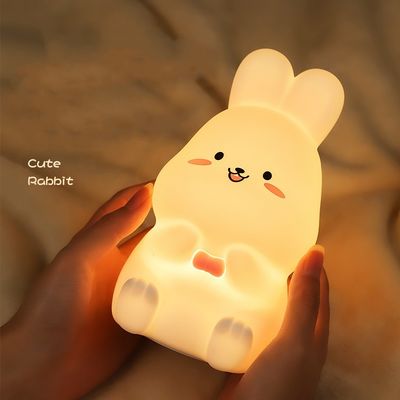 1,2738 lampe de tapotement de nuit par injection de moulage de lapin de chambre à coucher en plastique de silicone