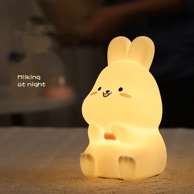 1,2738 lampe de tapotement de nuit par injection de moulage de lapin de chambre à coucher en plastique de silicone