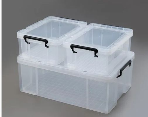 Forme de boîte pour résine Plastic personnalisé de stockage d'outils d'empilement de stockage transparent de moulage par injection
